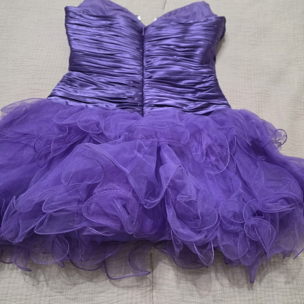 Sherri Hill Prom Cocktail Social Dress Size‎ 8 Jeweled Embellished Ruffles - Picture 9 of 16